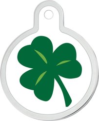 Quick-Tag Personalized Dog & Cat ID Tag, Circle Shamrock slide 2 of 4