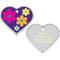 Show in main carousel: Quick-Tag Personalized Dog & Cat ID Tag, Heart Purple with Flowers slide 1 of 4