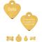 Show in main carousel: Quick-Tag Personalized Dog & Cat ID Tag, Metallic Gold, Small Heart slide 1 of 5
