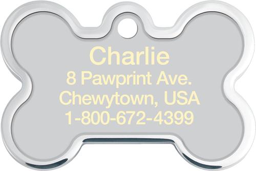 Show full view: Quick-Tag Personalized Dog ID Tag, Black Trellis slide 3 of 5