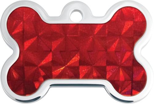 Show full view: Quick-Tag Personalized Dog ID Tag, Red Hologram slide 3 of 6