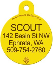 Quick-Tag Scooby-Doo Butterly Circle Dog ID Tag slide 2 of 2