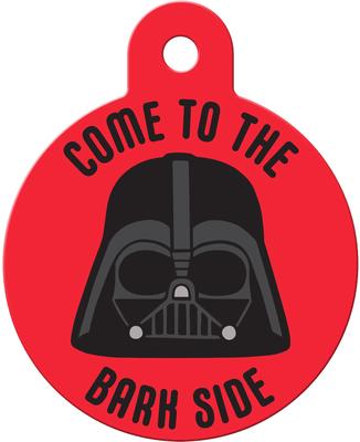 Show full view: Quick-Tag Star Wars Darth Vader Bark Side Circle Personalized Dog & Cat ID Tag slide 2 of 5
