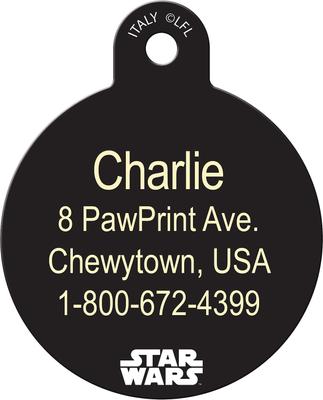 Show full view: Quick-Tag Star Wars Darth Vader Stormtrooper Circle Personalized Dog & Cat ID Tag slide 3 of 4