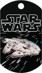 Quick-Tag Star Wars Millenium Falcon Military Personalized Dog & Cat ID Tag slide 2 of 4