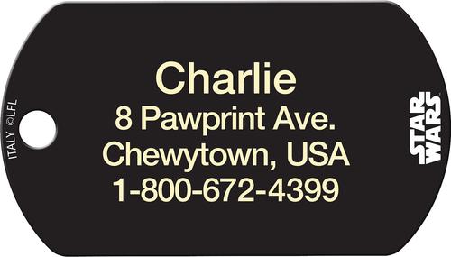 Show full view: Quick-Tag Star Wars Millenium Falcon Military Personalized Dog & Cat ID Tag slide 3 of 4