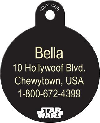 Show full view: Quick-Tag Star Wars The Mandalorian's The Child Baby Yoda All Ears Circle Personalized Dog & Cat ID Tag slide 3 of 5