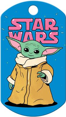 Show full view: Quick-Tag Star Wars The Mandalorian's The Child Baby Yoda Military Personalized Dog & Cat ID Tag slide 2 of 4