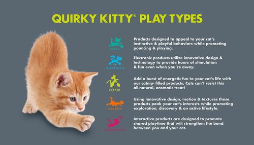 Show full view: Quirky Kitty Guacameowy Ball of Furry Fury Chasers Cat Motion Toy, Multi Color, Medium slide 5 of 5