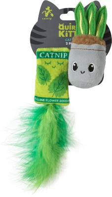 Show full view: Quirky Kitty House Plant Catnip Plush Cat Toy, 2 count slide 2 of 3