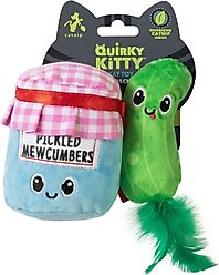 Quirky Kitty Pickled Mewcumbers Catnip Plush Cat Toy, 2 count slide 2 of 3