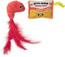 Quirky Kitty Ramen Catnip Plush Cat Toy, 2 count