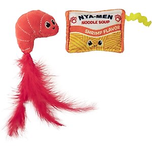 Quirky Kitty Ramen Catnip Plush Cat Toy, 2 count