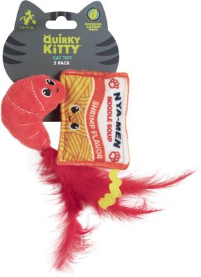 Show full view: Quirky Kitty Ramen Catnip Plush Cat Toy, 2 count slide 2 of 5