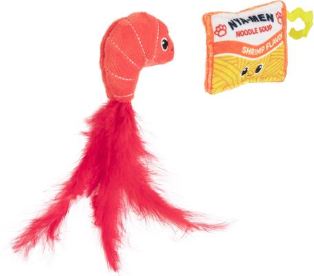 Show full view: Quirky Kitty Ramen Catnip Plush Cat Toy, 2 count slide 3 of 5