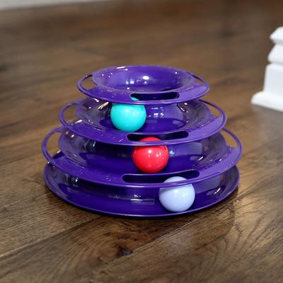 Show full view: Quirky Kitty Three Layer Ball Track Cat Toy slide 3 of 5