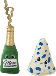 Quirky Kitty Wine & Cheese Catnip Plush Cat Toy, 2 count