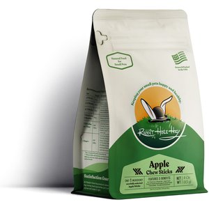Rabbit Hole Hay Ultra Premium All Natural Apple Chew Stick Treats for Small Pets, 4-oz bag