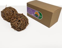 Rabbit Hole Hay Ultra Premium All Natural Willow Chew Ball for Small Pets, Medium Bundle of 2