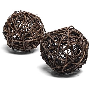 Rabbit Hole Hay Ultra Premium All Natural Willow Chew Ball for Small Pets, Medium Bundle of 2