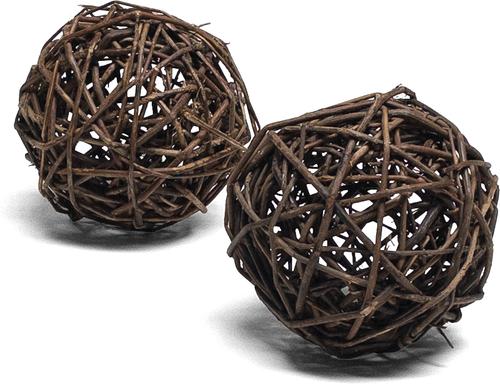 Show full view: Rabbit Hole Hay Ultra Premium All Natural Willow Chew Ball for Small Pets, Medium Bundle of 2 slide 2 of 3