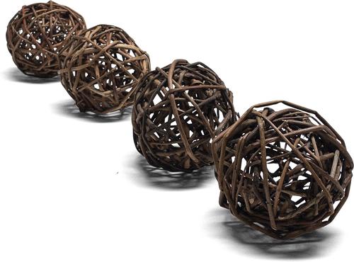 Show full view: Rabbit Hole Hay Ultra Premium All Natural Willow Chew Ball for Small Pets, Small Bundle of 4 slide 2 of 3