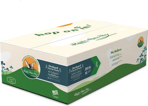Show full view: Rabbit Hole Hay Ultra Premium Hand-Packed Coarse Orchard Grass for Small Pets, 10-lb box slide 1 of 4
