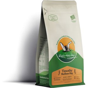 Rabbit Hole Hay Ultra Premium Hand-Packed Medium Timothy Hay for Small Pets, 24-oz bag