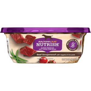 Rachael Ray Nutrish Beef Stroganwoof Wet Dog Food, 8-oz tub, case of 8