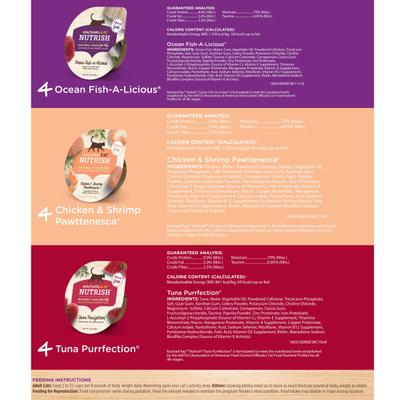 Show full view: Rachael Ray Nutrish Chicken Lovers Variety Pack + Ocean Lovers Variety Pack Wet Cat Food slide 8 of 10