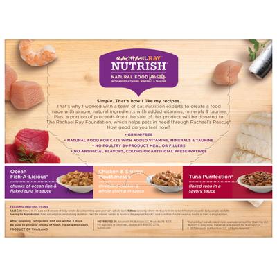 Show full view: Rachael Ray Nutrish Chicken Lovers Variety Pack + Ocean Lovers Variety Pack Wet Cat Food slide 7 of 10