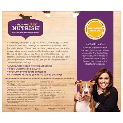 Show full view: Rachael Ray Nutrish Chicken Muttballs with Pasta Wet Dog Food, 8-oz tub, case of 8 slide 3 of 11