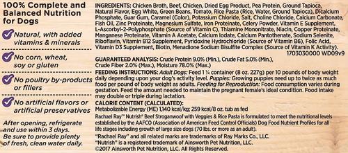 Show full view: Rachael Ray Nutrish Hearty Beef Stew Grain-Free + Beef Stroganwoof Wet Dog Food slide 7 of 10