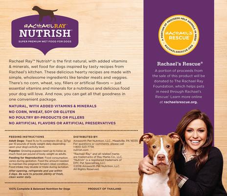 Show full view: Rachael Ray Nutrish Hearty Recipes Variety Pack Wet Dog Food, 8-oz tub, case of 6 slide 3 of 9