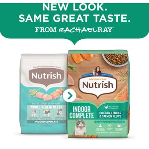 Rachael Ray Nutrish Indoor Complete Chicken, Lentils & Salmon Recipe Dry Cat Food, 14-lb bag