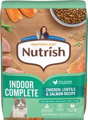 Rachael Ray Nutrish Indoor Complete Chicken, Lentils & Salmon Recipe Dry Cat Food, 14-lb bag