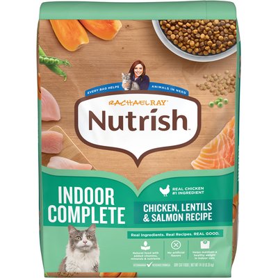 Rachael Ray Nutrish Rachael Ray Nutrish Indoor Complete Chicken, Lentils & Salmon Recipe Dry Cat Food, 28-lb bundle