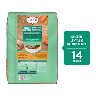 Show full view: Rachael Ray Nutrish Indoor Complete Chicken, Lentils & Salmon Recipe Dry Cat Food, 14-lb bag slide 4 of 13
