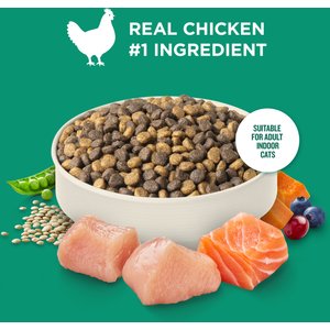 Rachael Ray Nutrish Indoor Complete Chicken, Lentils & Salmon Recipe Dry Cat Food, 14-lb bag