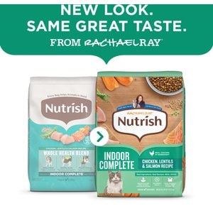 Rachael Ray Nutrish Indoor Complete Chicken, Lentils & Salmon Recipe Dry Cat Food, 3-lb bag
