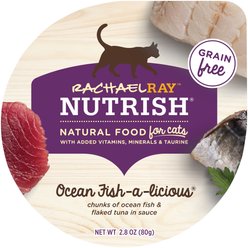 Rachael Ray Nutrish Ocean Fish-A-Licious Grain-Free Wet Cat Food, 2.8-oz, case of 12