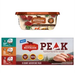 Rachael Ray Nutrish PEAK Adventure Variety Pack + Hearty Beef Stew Wet Dog Food
