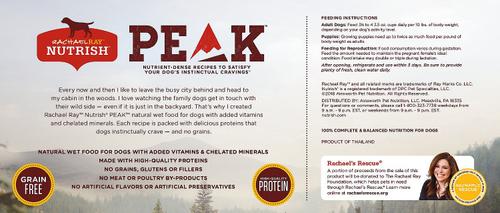 Show full view: Rachael Ray Nutrish PEAK Grain-Free Adventure Variety Pack Wet Dog Food, 3.5-oz tray, bundle of 18  slide 3 of 11