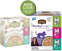 Rachael Ray Nutrish Purrfect Broths Grain-Free Variety Pack Cat Food Topper, 1.4-oz pouch, case of 12 slide 2 of 9