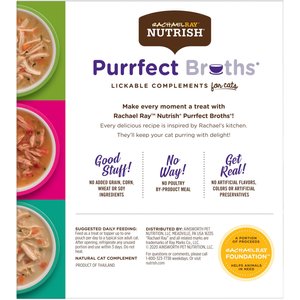 Rachael Ray Nutrish Purrfect Broths Grain-Free Variety Pack Cat Food Topper, 1.4-oz pouch, case of 12