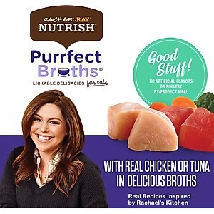 Rachael Ray Nutrish Purrfect Broths Grain-Free Variety Pack Cat Food Topper, 1.4-oz pouch, case of 12