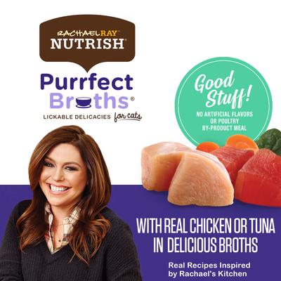 Show full view: Rachael Ray Nutrish Purrfect Broths Grain-Free Variety Pack Cat Food Topper, 1.4-oz pouch, case of 12 slide 6 of 12