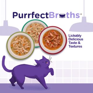 Rachael Ray Nutrish Purrfect Broths Grain-Free Variety Pack Cat Food Topper, 1.4-oz pouch, case of 12