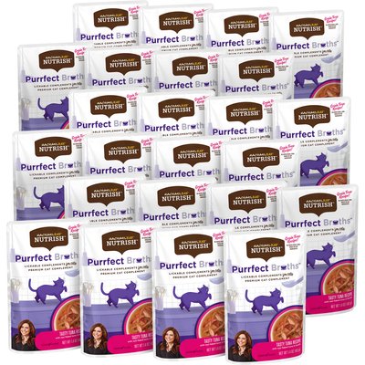 Rachael Ray Nutrish Rachael Ray Nutrish Purrfect Broths Lickable Complements Tasty Tuna Recipe Wet Cat Food Topper, 1.4-oz pouch, case of 24