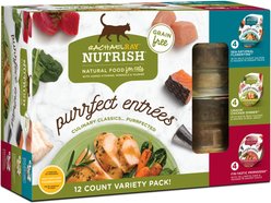 Rachael Ray Nutrish Purrfect Entrees Grain-Free Variety Pack Wet Cat Food, 2-oz, case of 12